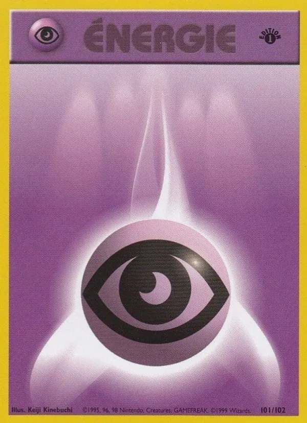 Carte Pokémon Énergie Psy de l'extension Set de Base