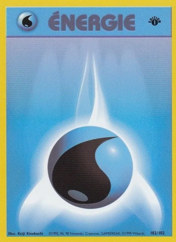Carte Pokémon Énergie Eau de l'extension Set de Base