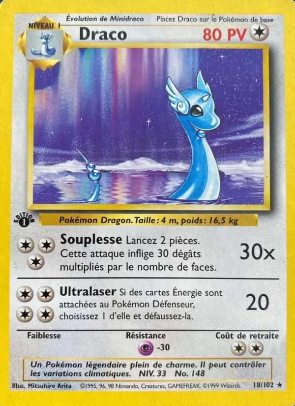 Carte Pokémon Draco de l'extension Set de Base