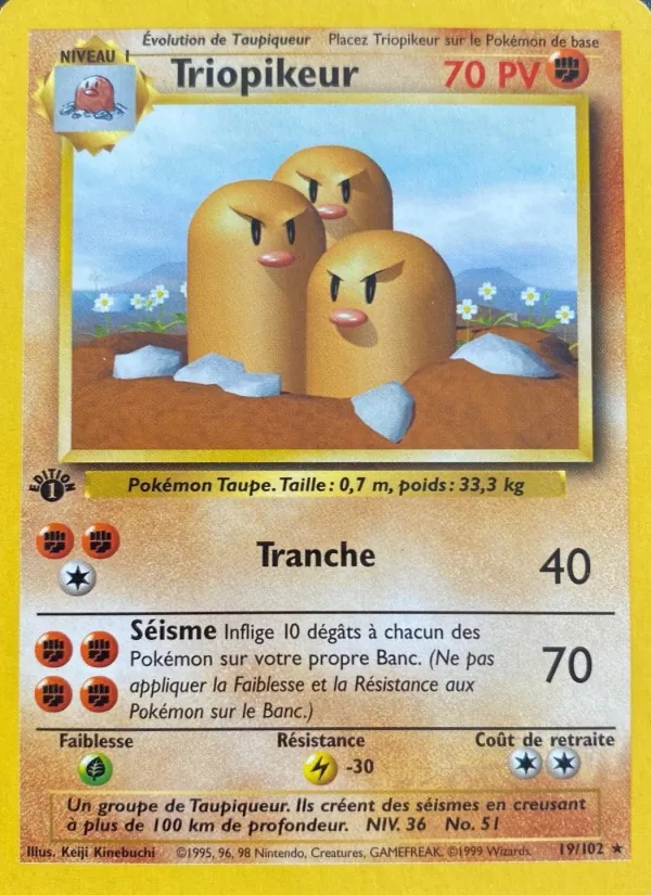 Carte Pokémon Triopikeur de l'extension Set de Base