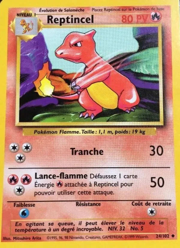 Carte Pokémon Reptincel de l'extension Set de Base
