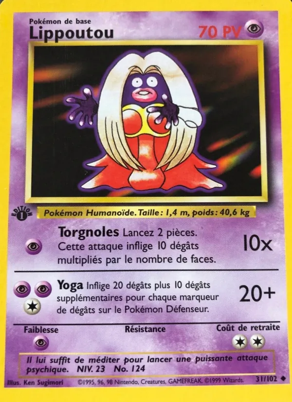 Carte Pokémon Lippoutou de l'extension Set de Base
