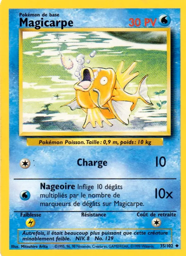 Carte Pokémon Magicarpe de l'extension Set de Base
