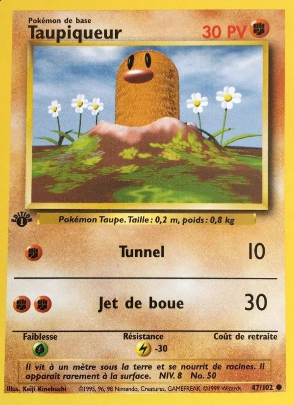 Carte Pokémon Taupiqueur de l'extension Set de Base