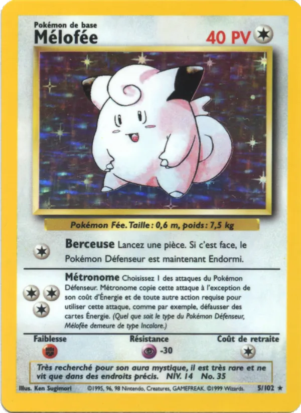 Carte Pokémon Mélofée de l'extension Set de Base