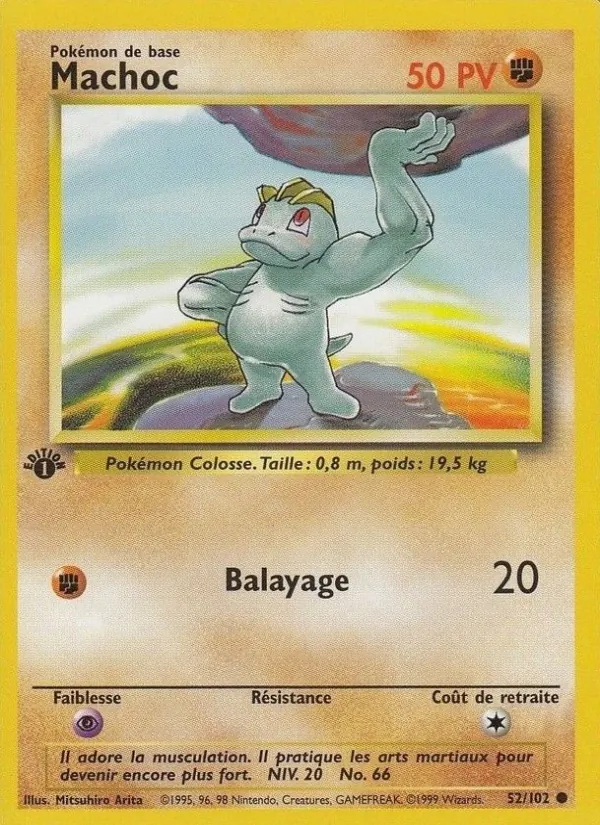 Carte Pokémon Machoc de l'extension Set de Base