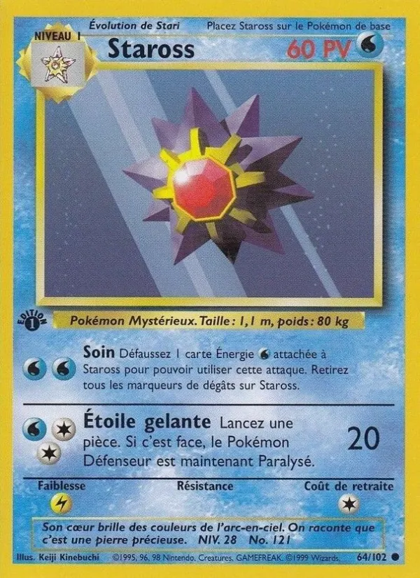 Carte Pokémon Staross de l'extension Set de Base