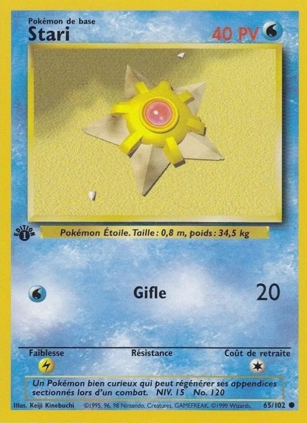 Carte Pokémon Stari de l'extension Set de Base