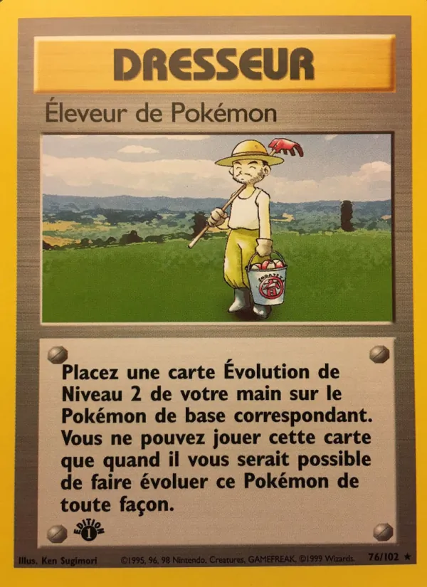 Carte Pokémon Éleveur de Pokémon de l'extension Set de Base