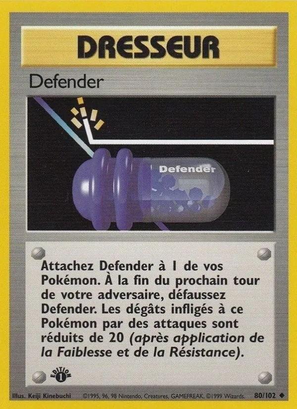 Carte Pokémon Défenseur de l'extension Set de Base