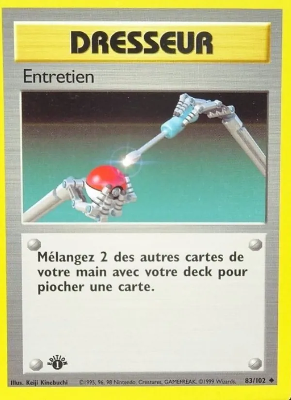 Carte Pokémon Entretien de l'extension Set de Base