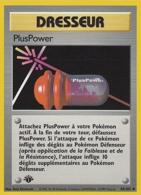 Carte Pokémon PlusPower de l'extension Set de Base