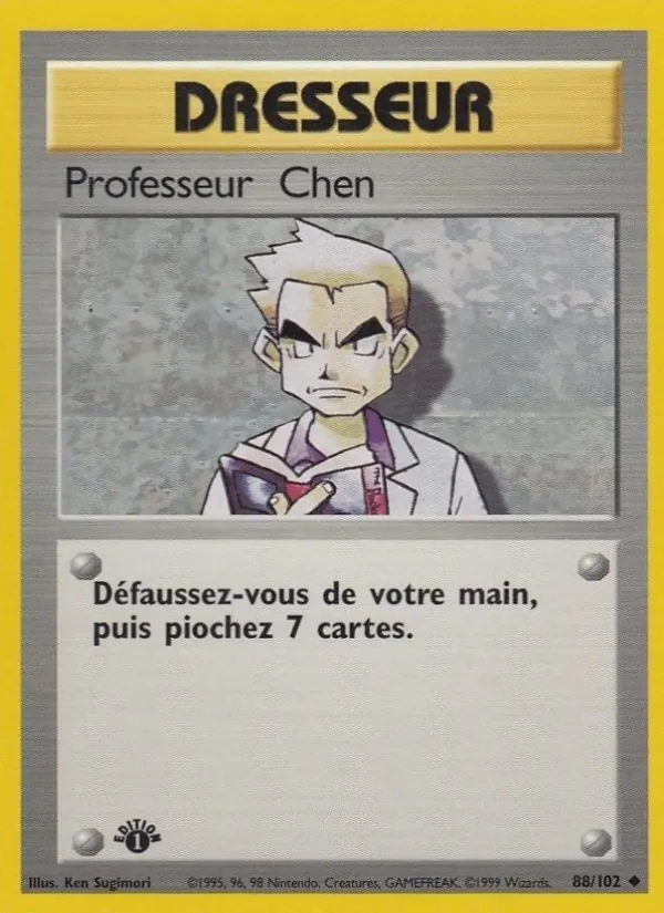 Carte Pokémon Professeur Chen de l'extension Set de Base