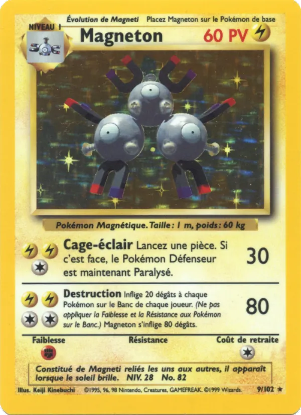 Carte Pokémon Magnéton de l'extension Set de Base