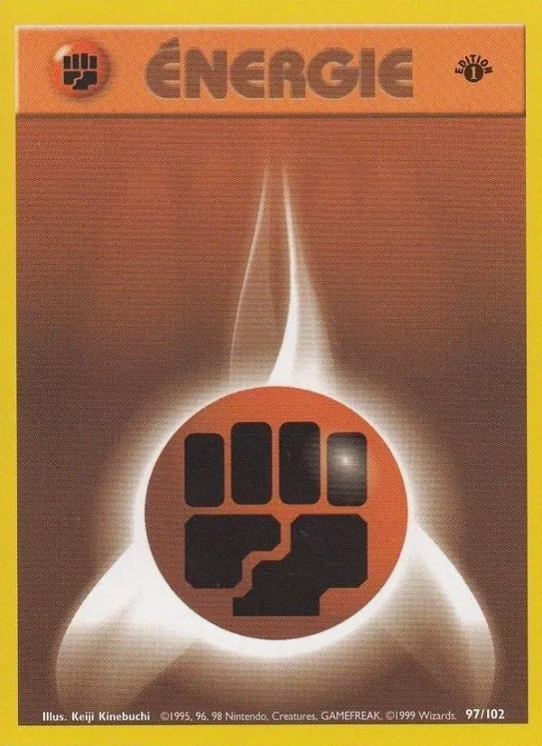 Carte Pokémon Énergie Combat de l'extension Set de Base