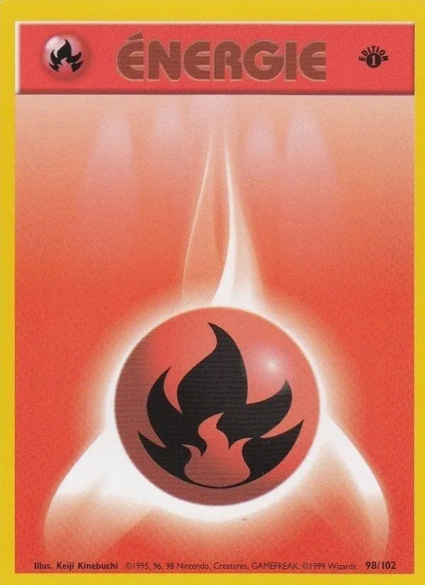 Carte Pokémon Énergie Feu de l'extension Set de Base