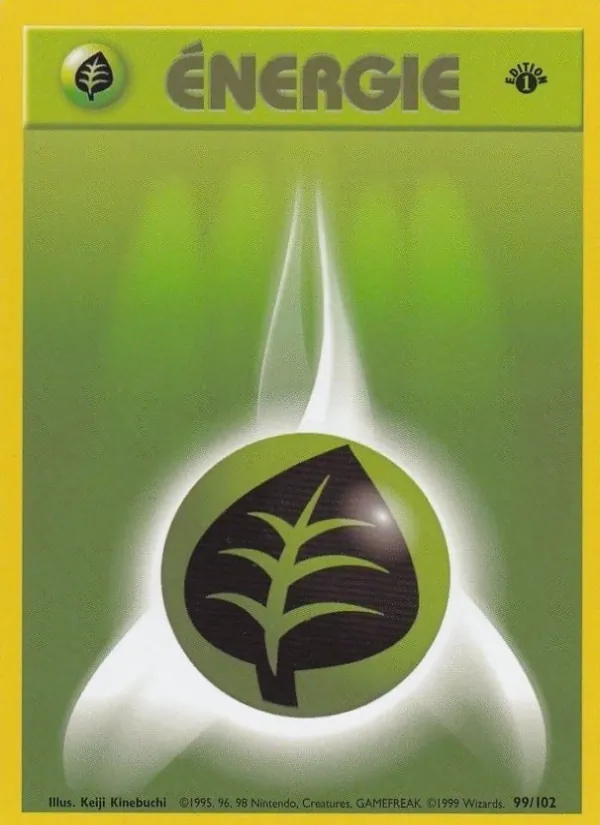 Carte Pokémon Énergie Plante de l'extension Set de Base