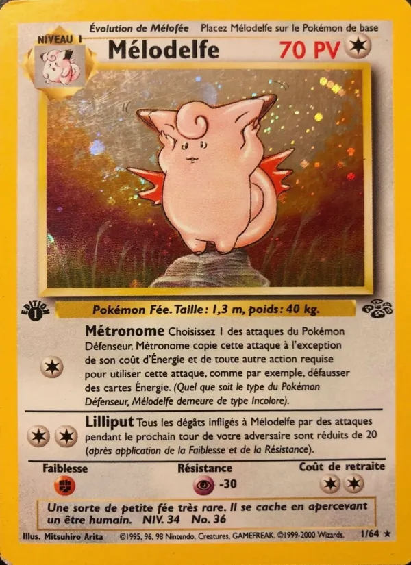 Carte Pokémon Mélodelfe de l'extension Jungle
