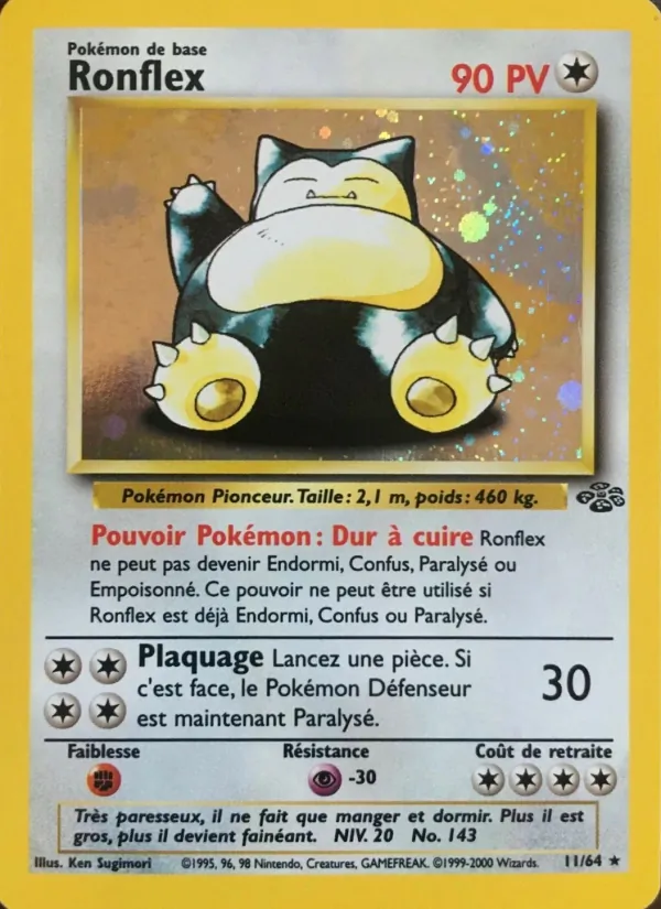 Carte Pokémon Ronflex de l'extension Jungle