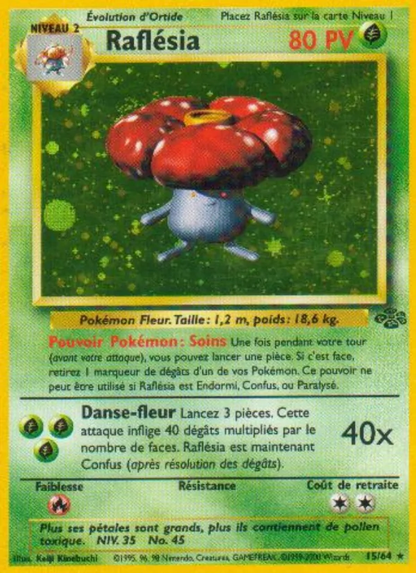 Carte Pokémon Raflésia de l'extension Jungle