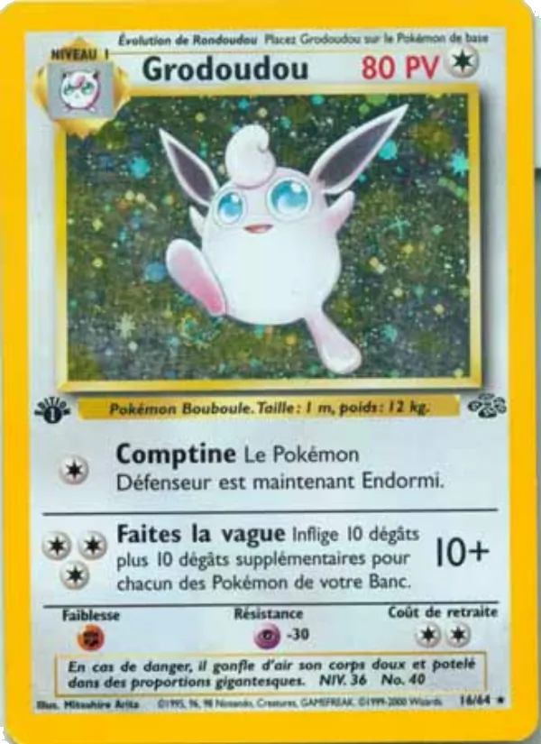 Carte Pokémon Grodoudou de l'extension Jungle