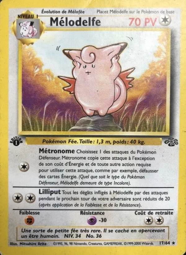 Carte Pokémon Mélodelfe de l'extension Jungle