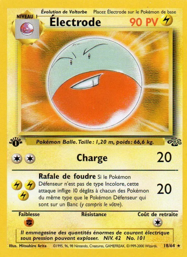Carte Pokémon Électrode de l'extension Jungle