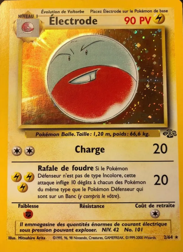 Carte Pokémon Électrode de l'extension Jungle