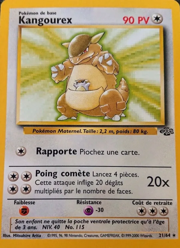 Carte Pokémon Kangourex de l'extension Jungle