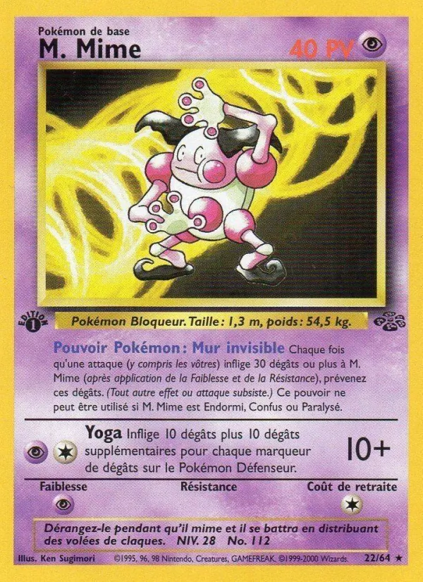 Carte Pokémon M. Mime de l'extension Jungle