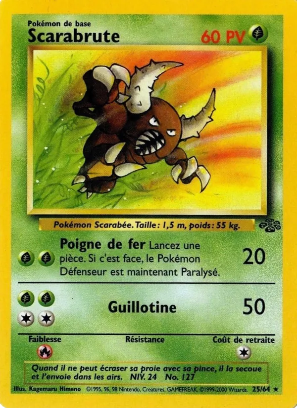 Carte Pokémon Scarabrute de l'extension Jungle