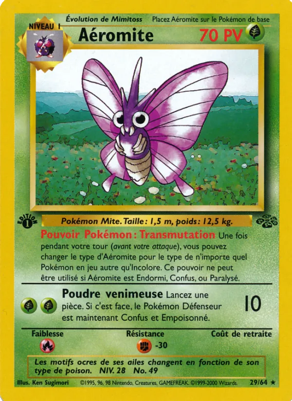 Carte Pokémon Aéromite de l'extension Jungle