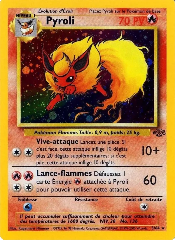Carte Pokémon Pyroli de l'extension Jungle