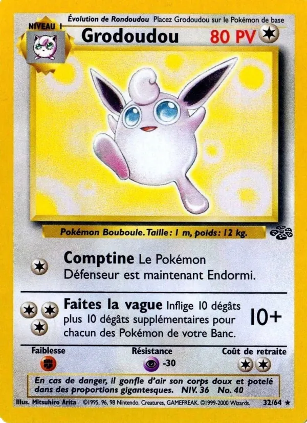Carte Pokémon Grodoudou de l'extension Jungle
