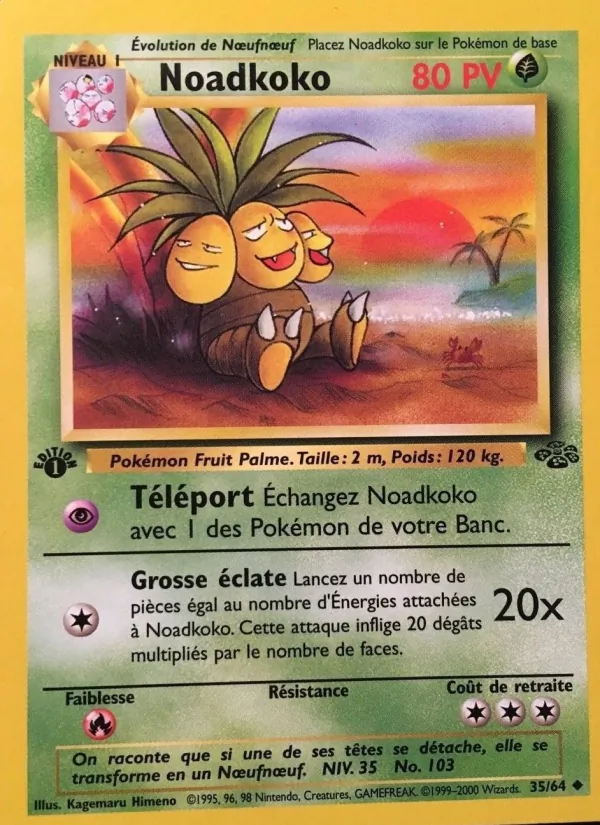 Carte Pokémon Noadkoko de l'extension Jungle
