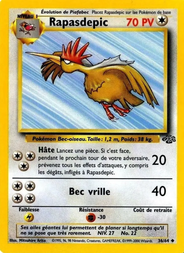 Carte Pokémon Rapasdepic de l'extension Jungle