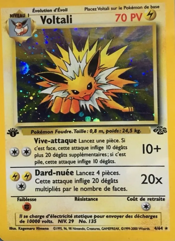Carte Pokémon Voltali de l'extension Jungle