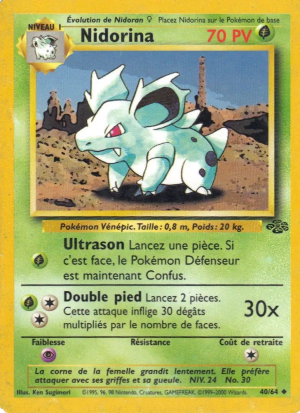 Carte Pokémon Nidorina de l'extension Jungle