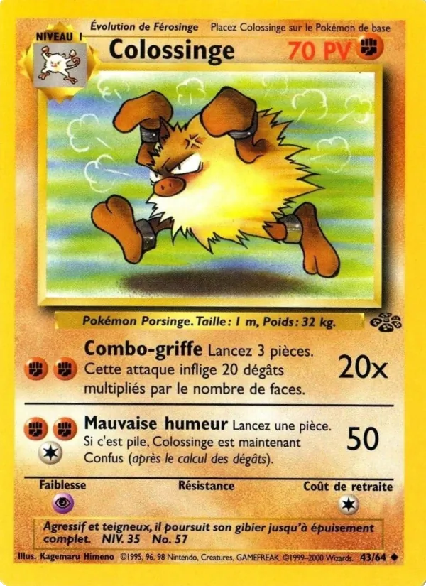 Carte Pokémon Colossinge de l'extension Jungle