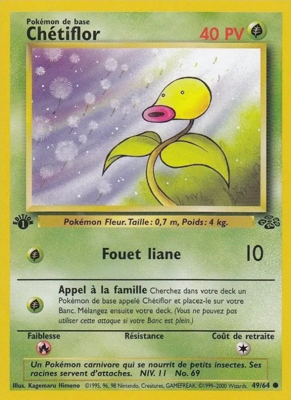 Carte Pokémon Chétiflor de l'extension Jungle