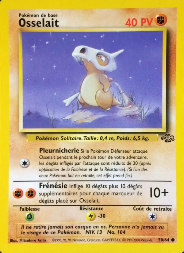 Carte Pokémon Osselait de l'extension Jungle