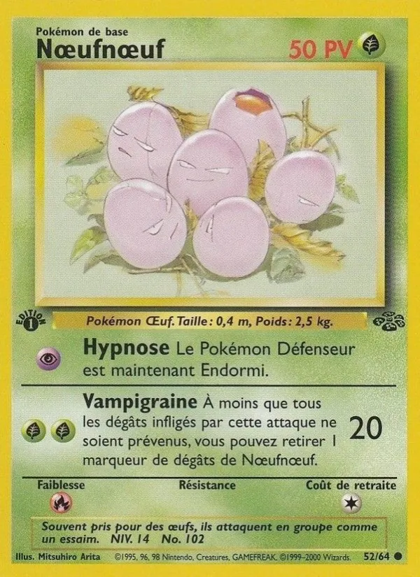 Carte Pokémon Nœufnœuf de l'extension Jungle