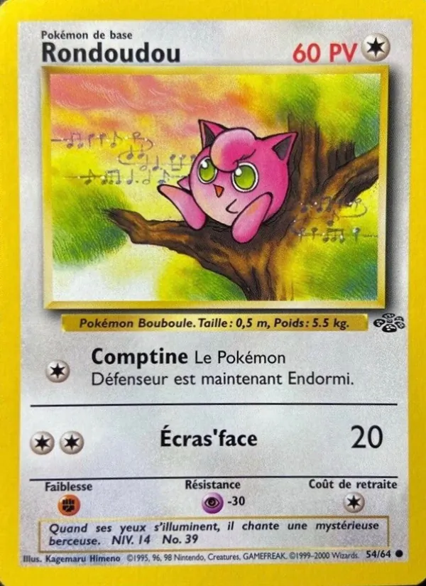 Carte Pokémon Rondoudou de l'extension Jungle