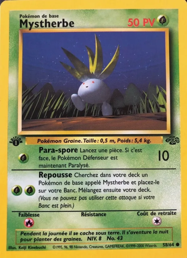 Carte Pokémon Mystherbe de l'extension Jungle