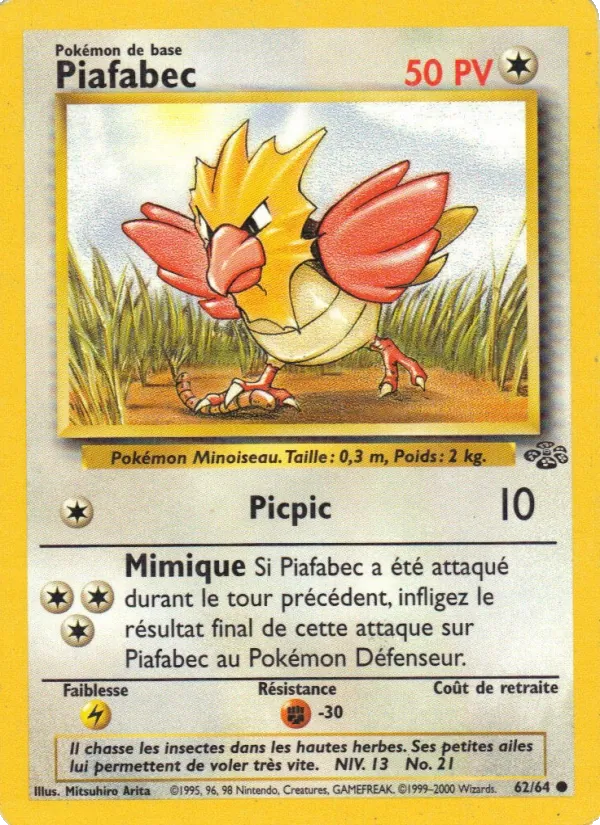 Carte Pokémon Piafabec de l'extension Jungle