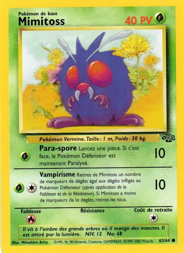 Carte Pokémon Mimitoss de l'extension Jungle