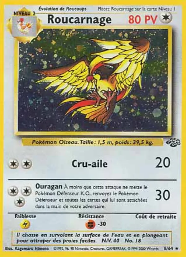 Carte Pokémon Roucarnage de l'extension Jungle
