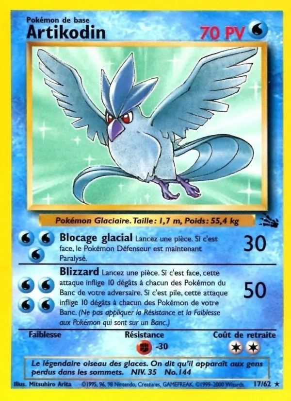 Carte Pokémon Artikodin de l'extension Fossile