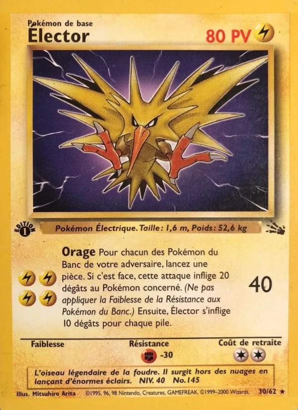 Carte Pokémon Élector de l'extension Fossile
