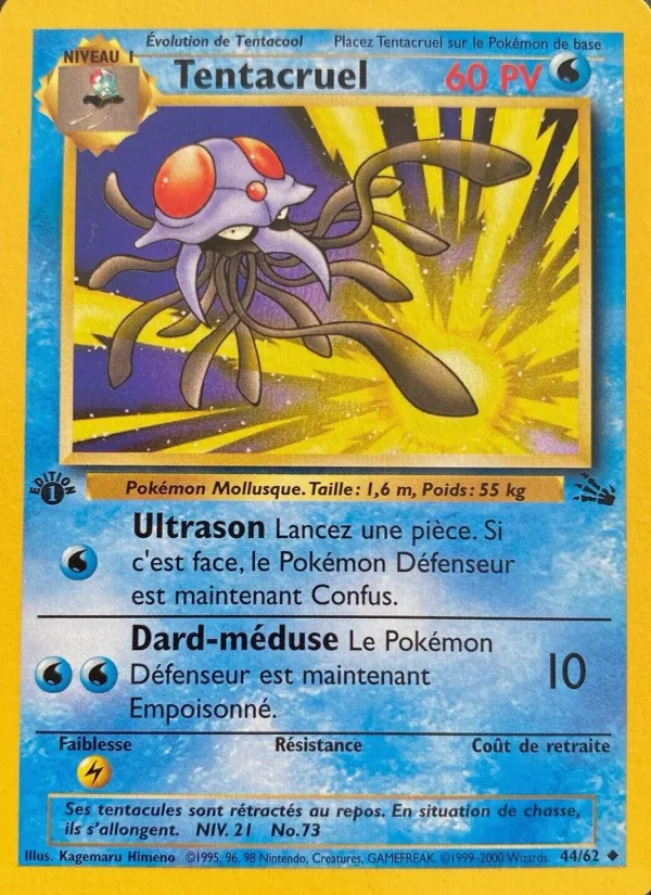 Carte Pokémon Tentacruel de l'extension Fossile